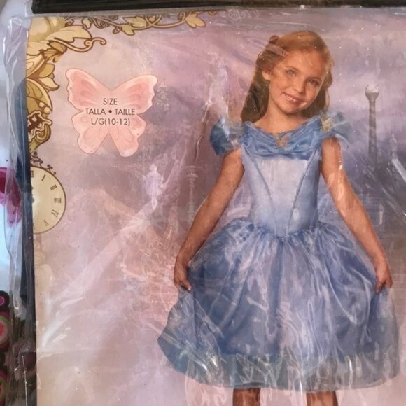 Disney’s Cinderella Short Dress Blue Princess Dress Girls NWT Costume - Picture 5 of 11